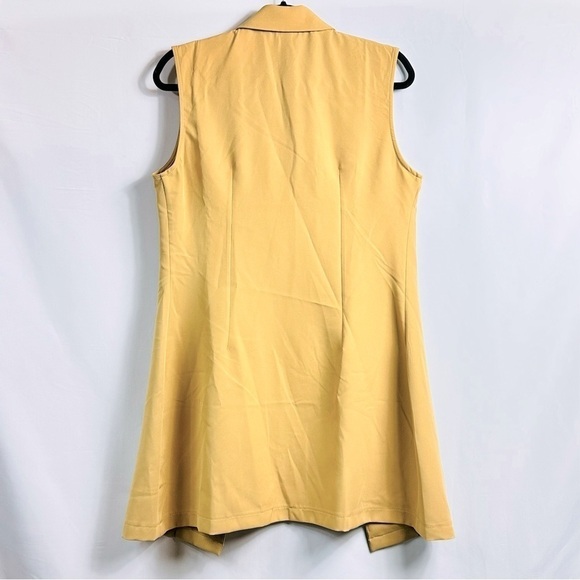 NWOT Women’s 8/10 Tan Open Front Sleeveless Cardigan Vest - Fits Sz M/L - Picture 5 of 11